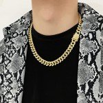 Men's Miami Cuban Link Chain Necklace - Gold/Silver