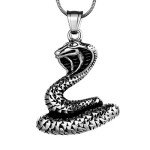 Men's Stainless Steel Punk Animal Pendant Necklace