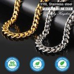 Gold Cuban Link Chain Necklace or Bracelet for Men