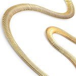 Gold Stainless Steel Snake Chain Necklace for Men