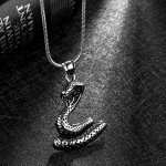 Men's Stainless Steel Punk Animal Pendant Necklace