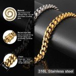 Gold Cuban Link Chain Necklace or Bracelet for Men