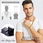 Gold Cuban Link Chain Necklace or Bracelet for Men