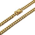 Men's Gold Cuban Link Chain Necklace, 6MM