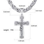 Men's Stainless Steel Gold & Silver Cross Jewelry Set