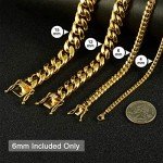 Men's Gold Cuban Link Chain Necklace, 6MM