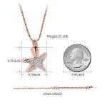 Personalized Memorial Pendant Necklace for Ashes - Rose Gold