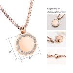 Rose Gold Square Crystal Ashes Pendant Necklace