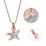 Personalized Memorial Pendant Necklace for Ashes - Rose Gold