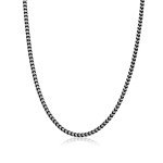 Men's Stainless Steel Foxtail Chain Necklace & Bracelet Set