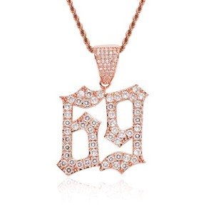 Men's 6ix9ine Bling Chain Necklace - Rose Gold