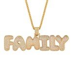 Personalized Iced Out Initial Necklace for Men