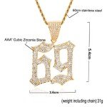 Men's 6ix9ine Bling Chain Necklace - Rose Gold