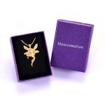 Gold Angel Wings Cremation Urn Necklace for Ashes