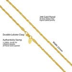 Lifetime Jewelry 24k Gold Twisted Box Chain