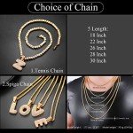 Personalized Iced Out Initial Necklace for Men