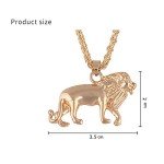 Men's Gold Lion Pendant Necklace - Trendy Charm