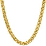 Lifetime Jewelry Gold Chain for Men and Women [ 5mm Weave Necklace ] 20X More Real 24k Plating Than Other Pendant Chains (24)