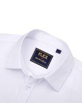 Men's Casual Short Sleeve Button Down Shirt - White