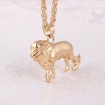 Men's Gold Lion Pendant Necklace - Trendy Charm