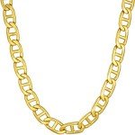 Lifetime Jewelry Gold Necklace for Women & Men [ 6mm Mariner Link Chain ] 20X More Real 24k Plating Than Other Statement Necklaces (24)