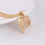 Men's Gold Lion Pendant Necklace - Trendy Charm