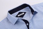 Alex Vando Men's Long Sleeve Printed Shirt, Light Blue