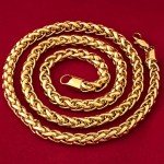 Lifetime Jewelry Gold Chain for Men and Women [ 5mm Weave Necklace ] 20X More Real 24k Plating Than Other Pendant Chains (20)