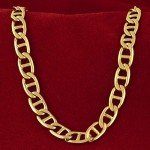 Lifetime Jewelry Gold Necklace for Women & Men [ 6mm Mariner Link Chain ] 20X More Real 24k Plating Than Other Statement Necklaces (30)