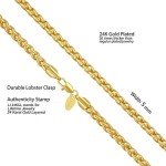 Lifetime Jewelry Gold Chain for Men and Women [ 5mm Weave Necklace ] 20X More Real 24k Plating Than Other Pendant Chains (20)