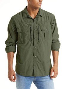 TACVASEN Men's UPF 50+ Sun Protection Long Sleeve Shirt