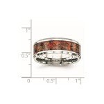 Chisel Stainless Steel Polished with Red Simulated Opal 8mm Mens Ring Size 8.5 Jewelry Gifts for Men