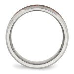 Chisel Stainless Steel Polished with Red Simulated Opal 8mm Mens Ring Size 8.5 Jewelry Gifts for Men