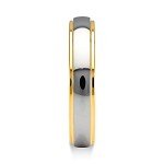 100S JEWELRY 4mm Tungsten Rings for Men Women Wedding Band Two Tones Gold Silver Engagement Size 4-13 (6)