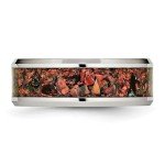 Chisel Stainless Steel Polished with Red Simulated Opal 8mm Mens Ring Size 8.5 Jewelry Gifts for Men