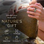 WHITESTONE JEWELRY CO. - Stone Ring Collection, Stacking Rings for Women & Men, Minimalist Natural Stone Bands, Size 4-15, Stone Gemstone, Agate