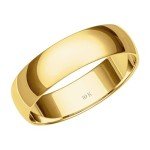 Brilliant Expressions 5MM Solid Gold Ring – Lightweight, Durable Mens Rings or Wedding Band for Women; 10K or 14K Gold Jewelry in Yellow, White, or Rose Gold; Polished Womens or Mens Wedding Band,