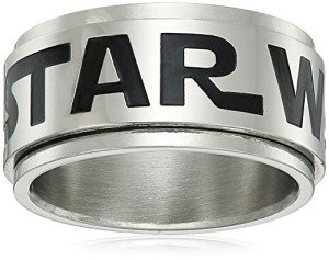 Star Wars Jewelry Logo Stainless Steel Spinner Men's Ring, Size 14