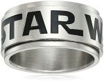 Star Wars Jewelry Logo Stainless Steel Spinner Men's Ring, Size 14