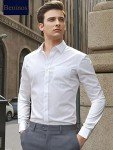 Beninos Men's Regular Fit White Dress Shirt