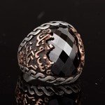 Falcon Jewelry 925 Sterling Silver Men's Islamic Ring with Onyx Stone - Muslim Ring, Silver, Onyx