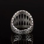 Falcon Jewelry 925 Sterling Silver Men's Islamic Ring with Onyx Stone - Muslim Ring, Silver, Onyx