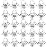 25PCS 911 Dispatcher Keychain Gift EMS Dispatcher Gifts for Women Men 911 Emergency Operator Gift Dispatcher Appreciation Keyring 911 Dispatcher Jewelry Christmas Birthday Gifts for Dispatcher, Silver, Small