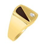 RYLOS Mens Rings 14K Yellow Gold Designer Onyx Ring With Diamonds and Genuine Black Onyx Rings For Men Men's Rings Gold Rings Sizes 8,9,10,11,12,13 Mens Jewelry