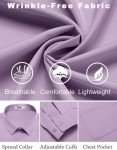 COOFANDY Men's Lavender Dress Shirt, Long Sleeve
