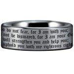 Tungsten Carbide Isaiah 41:1 Ring, Wedding Band and Anniversary Ring Inspired by God, Faith And Love, Fine Jewelry Designed For Maximum Comfort Fit For Men And Women Use, Perfect Gift