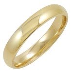 Men's 10K Yellow Gold Jewelry 4mm Comfort Fit Plain Wedding Band (Available Ring Sizes 8-12 1/2) Size 10