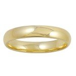 Men's 10K Yellow Gold Jewelry 4mm Comfort Fit Plain Wedding Band (Available Ring Sizes 8-12 1/2) Size 10
