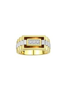 RYLOS Mens Rings 14K Yellow Gold Designer Ring With Diamonds and Tiger Eye Rings For Men Men's Rings Gold Rings Sizes 8,9,10,11,12,13 Mens Jewelry