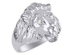 RYLOS Mens Rings Sterling Silver* Lion Head Ring Amazing Conversation Starter Genuine Diamonds Eyes & Mouth Rings For Men Men's Rings Silver Rings Sizes 6,7,8,9,10,11,12,13 Mens Jewelry